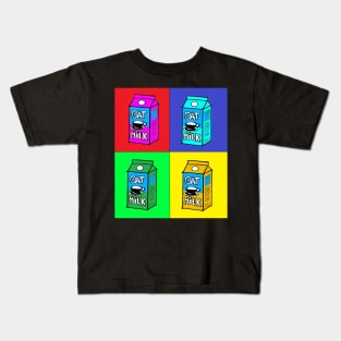 vegan oat Milk PopArt Kids T-Shirt